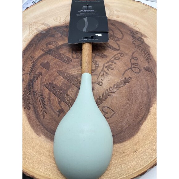 Master Class Premium Silicone Head & Wooden Handle Solid‎ Spoon NEW! - Picture 6 of 6